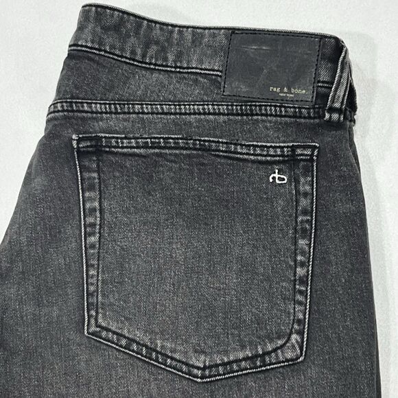 Rag &‎ Bone Jeans Women Gray Distressed Slim Fit Raw Hem Denim Sz 30 (34X28.5) - Picture 1 of 14